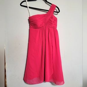 Bill Levkoff Dress Size 2 Prom Dance Hoco Berry Magenta Pink Barbie One Shoulder